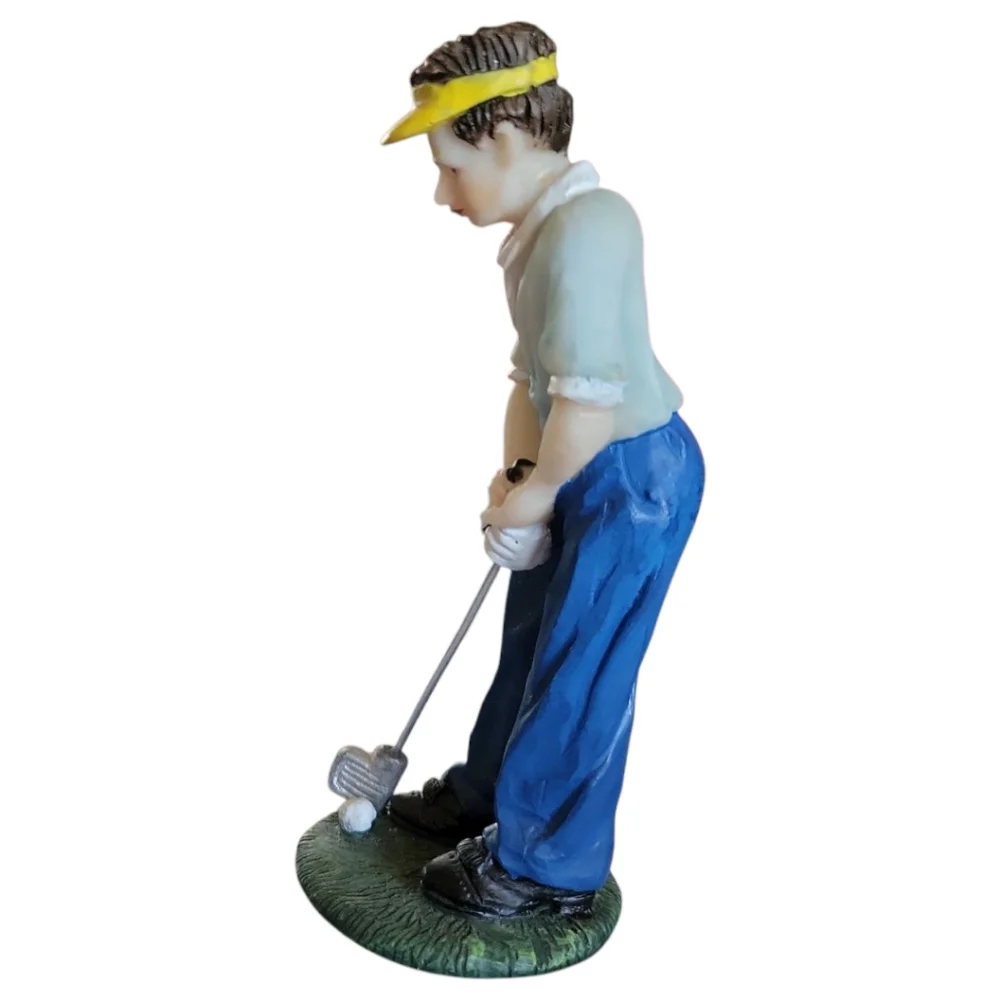 1 Golfer Putting Figurine Statue Posing K' Collections Cake Topper Collector's